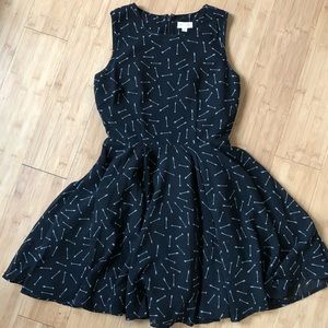 Maison Jules Fit and Flare Arrow Dress